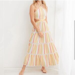 NWT Aerie XL Striped Halter Summer Dress